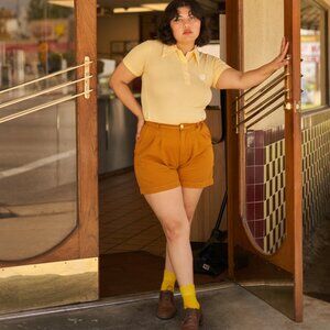 Big Bud Press Spicy Mustard Trouser Shorts Unisex XL/fits like women’s XXL